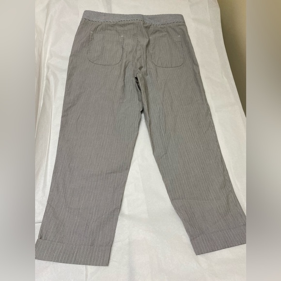 RAG & BONE MID RISE SEERSUCKER STRIPED CROPPED PANTS - Picture 3 of 6